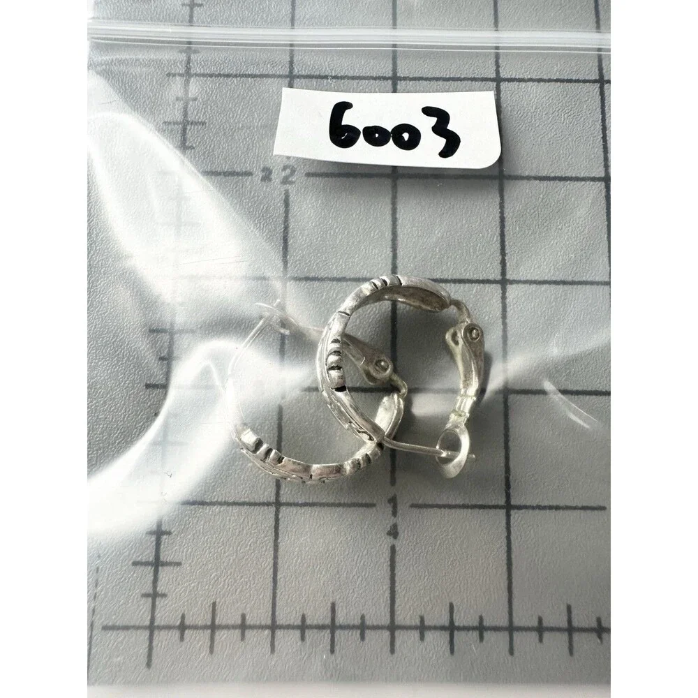 925 Sterling Silver Spoon Hoop Earrings Pierced